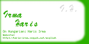 irma haris business card